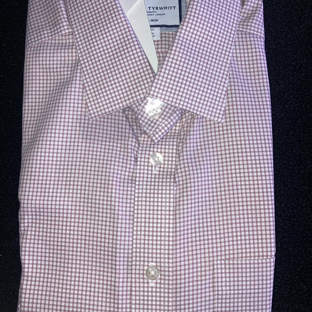 Charles Tyrwhitt Burgundy Check Dress Shirt